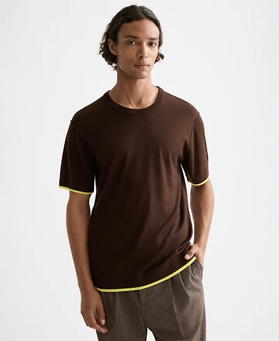 Scotch & Soda Men's Relaxed Fit Short Sleeve Textured T-Shirt
