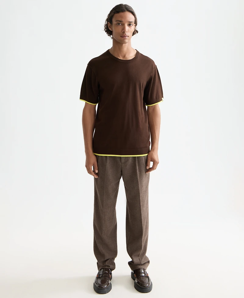 Scotch & Soda Men's Relaxed Fit Short Sleeve Textured T-Shirt