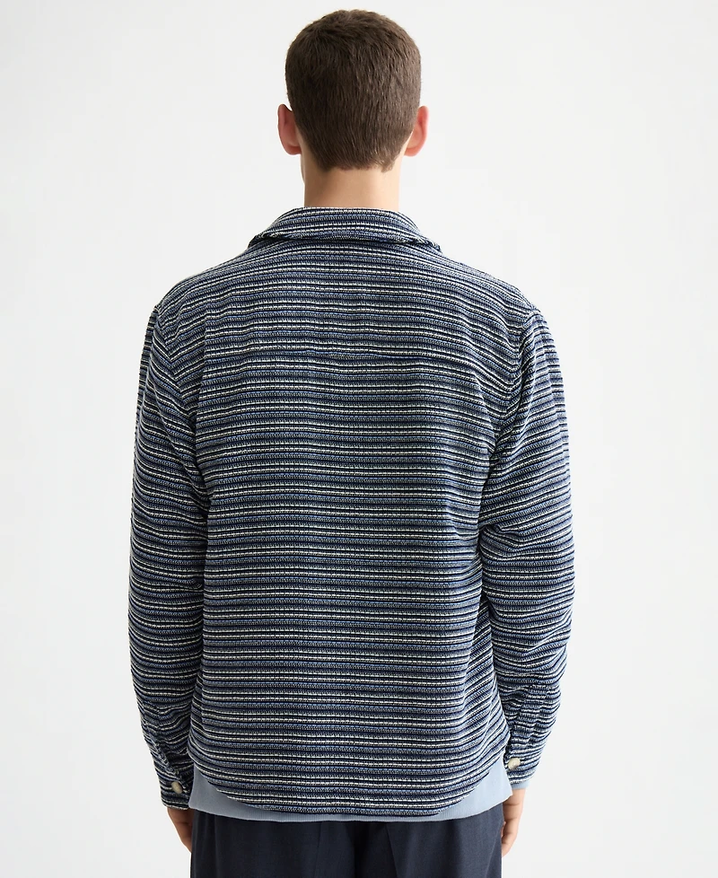 Scotch & Soda Men's Long Sleeve Striped Overshirt