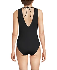 Lands' End Women's Surplice Tie Back One Piece