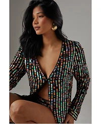 Warehouse Women's Premium Hand Embellished Sequin Jacket