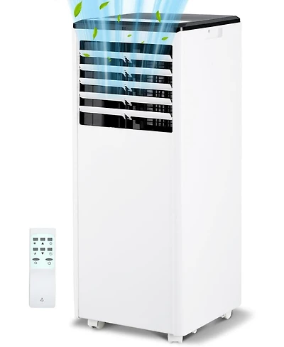 Gaomon 8,000 Btu Portable Ac - 3-in-1 Cooling, Fan & Dehumidifier, Smart Unit with Led Display, Remote Control, Timer & Installation Kit
