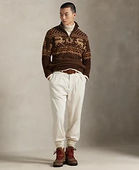 Polo Ralph Lauren Men's Brushed Fleece Quarter-Zip Pull-On T-Shirt