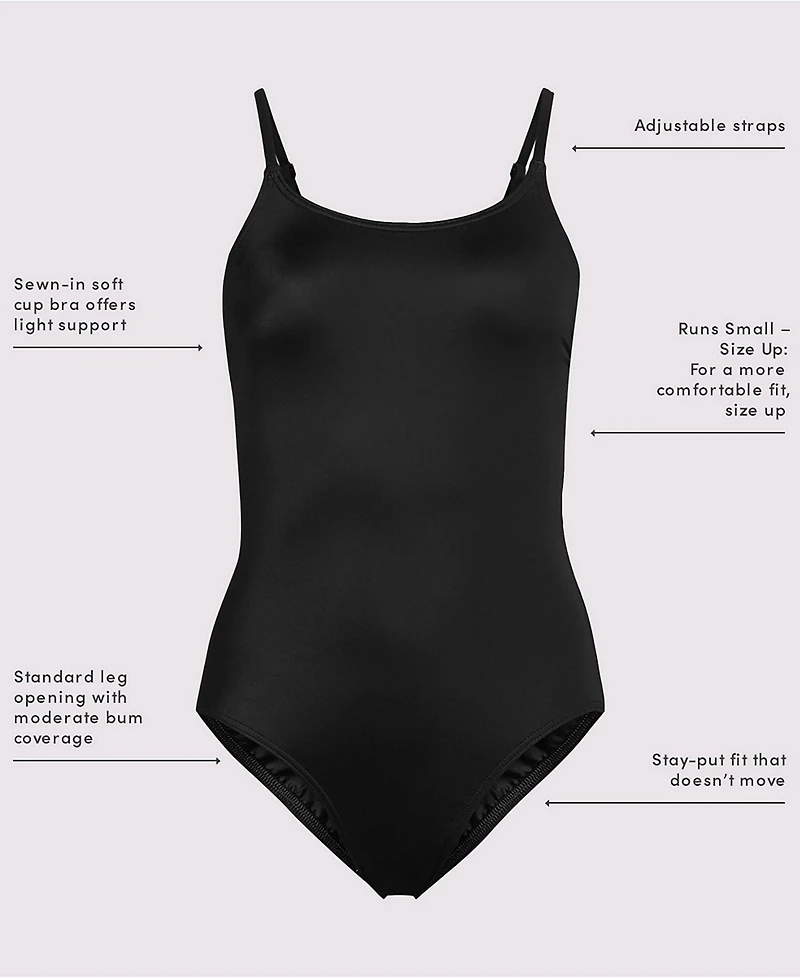 Lands' End Women's Dd-Cup Tugless Thin Strap One Piece Swimsuit
