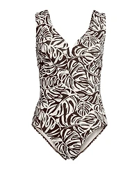 Lands' End Women's Plus Sculpting Suit Sweetheart V-Wire High Leg One Piece Swimsuit