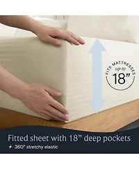 3PC Striped Silky Soft Cooling Deep Pocket Performance Sheet Set