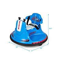 Akiudex 12V Kids Ride-On Bumper Car with Remote Control and 360 degree Spin