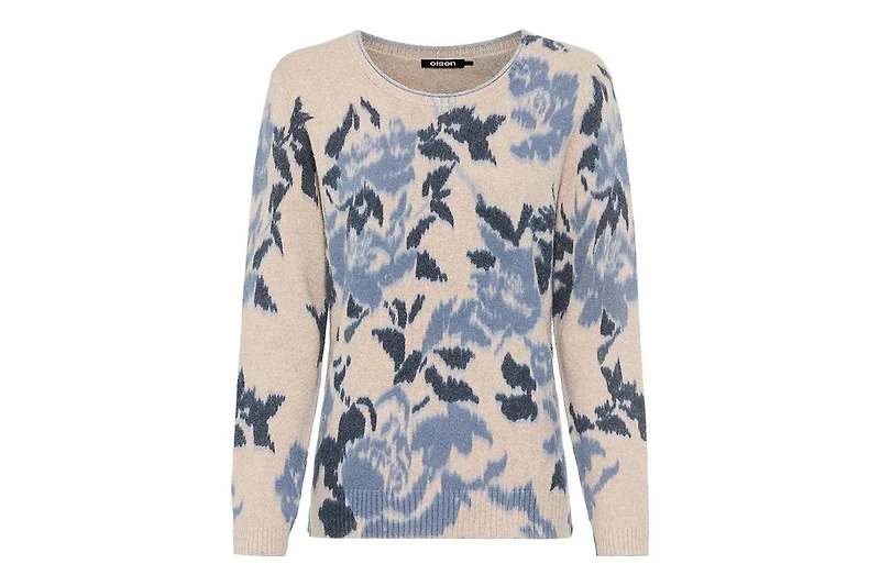 Olsen Women's Abstract Floral Sweater