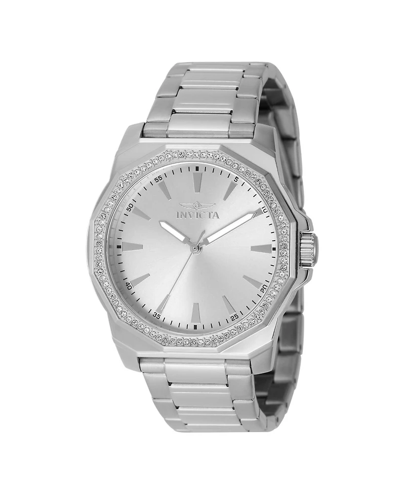Invicta Men's 49104 Speedway Quartz 3 Hand Silver Dial Watch