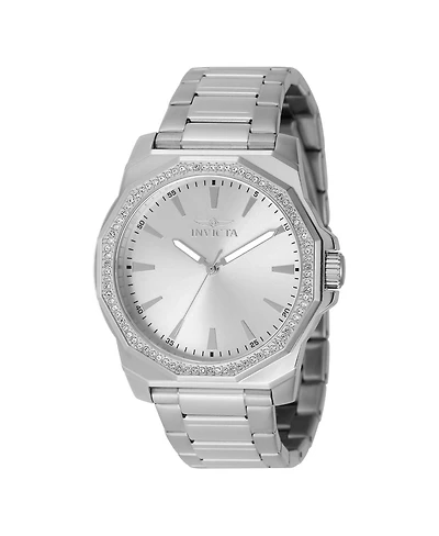 Invicta Men's 49104 Speedway Quartz 3 Hand Silver Dial Watch