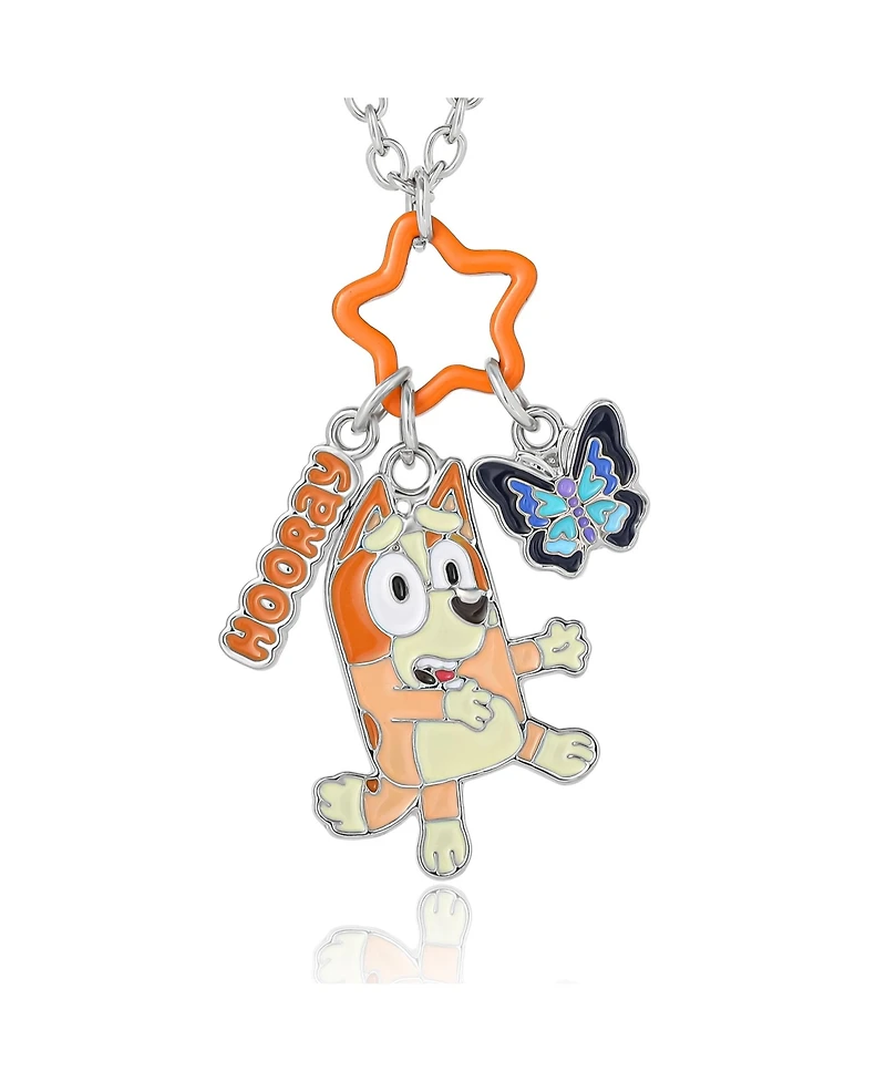 Bluey and Bingo Bff Pendant Necklace Set with Star and Charm Tags - 2 Piece Jewelry Gift
