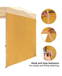 InstaHibit Set of 4 Sidewall Fits 10x10ft Canopy Tent with Zipper UV30+ Outdoor Party Yellow