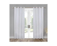Superior Neal 100% Blackout Solid Machine Washable Curtains, Set of 2 Panels