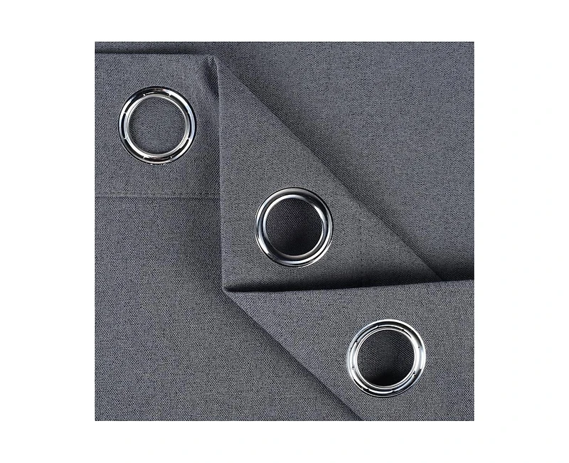 Superior Neal 100% Blackout Solid Machine Washable Curtains, Set of 2 Panels