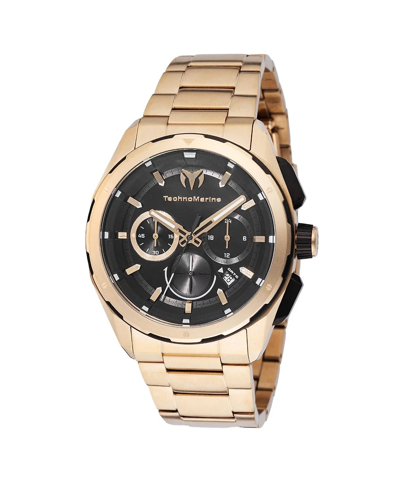 Technomarine Men's Tm-318097 Ocean Quartz Black Dial Watch