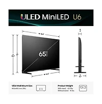 Hisense 65" Class U6 Series 4K Mini-led Qled Uhd Smart Fire Tv - 65U65QF