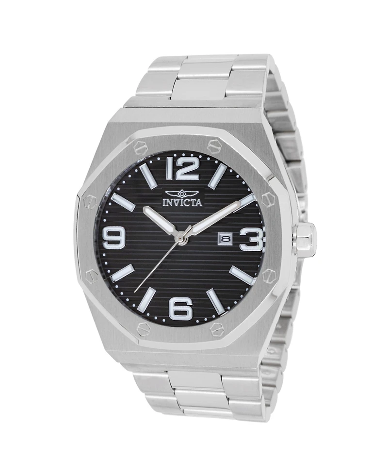 Invicta Men's 45781 Huracan Quartz 3 Hand Black Dial Watch