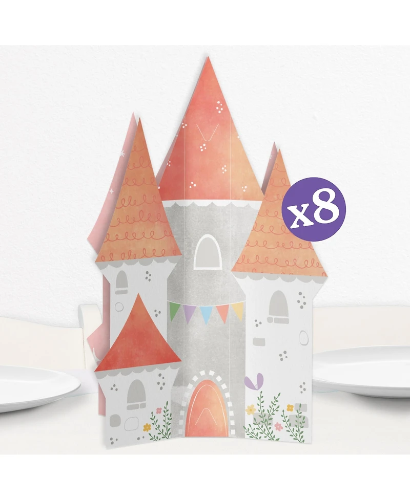 Big Dot of Happiness Freestanding 3D Princess Castle Centerpiece Table Decorations