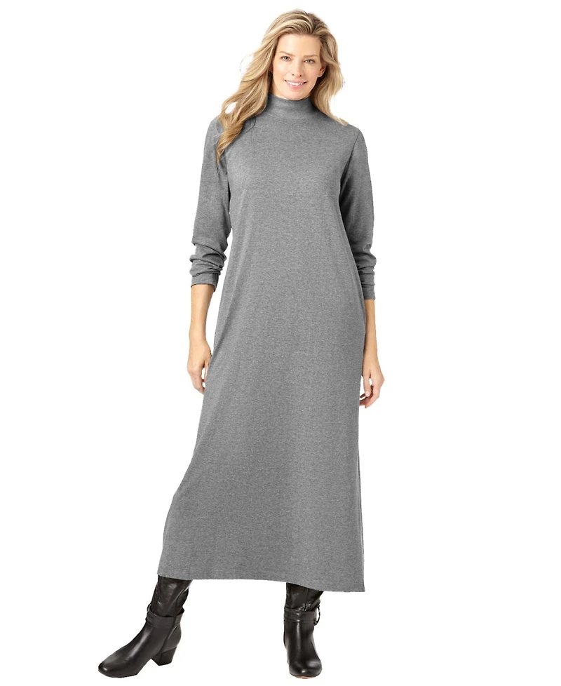 Woman Within Plus Mockneck Dress