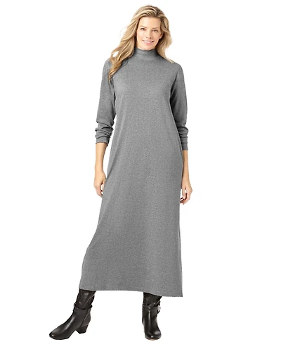 Woman Within Plus Mockneck Dress