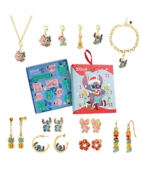 Disney Stitch Jewelry Advent Gift Set: Earrings, Necklace, Bracelet & Charms Mix & Match Christmas Calendar Box Collection