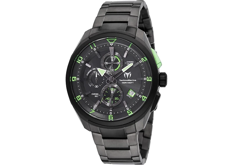 Technomarine Men's Tm-318121 Ocean Quartz Black Dial Watch