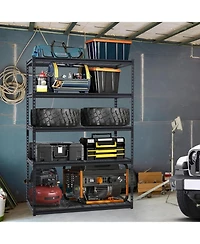 gaomon 48x24x72 Inch Garage Shelving Heavy Duty, Storage Shelves 2500Lbs Capacity, Adjustable Metal Shelving Unit, 5 Tier Industrial Shelves for Basem
