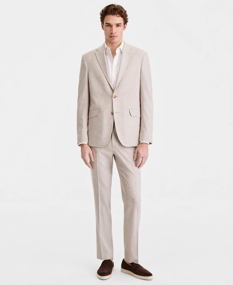 Kenneth Cole Reaction Men's Check Slim-Fit Techni-Cole Suit Separates Jacket