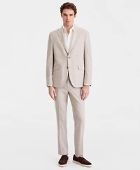 Kenneth Cole Reaction Men's Check Slim-Fit Techni-Cole Suit Separates Jacket