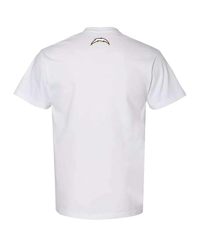 The Wild Collective Men's and Women's White Los Angeles Chargers Super Scoop Neck T-Shirt