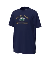 Under Armour Big Boys and Girls Navy Notre Dame Fighting Irish Inline Tech Stretch T-Shirt