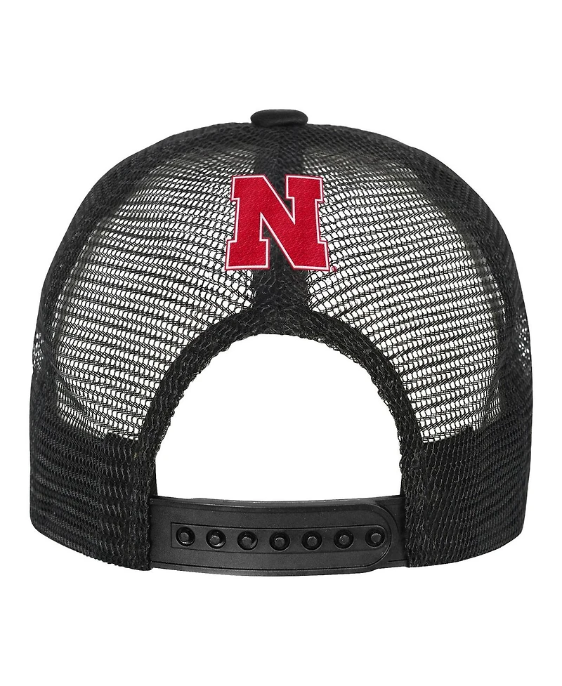 Outerstuff Big Boys and Girls Scarlet/Cream Nebraska Huskers Modern Fan Trucker Adjustable Hat
