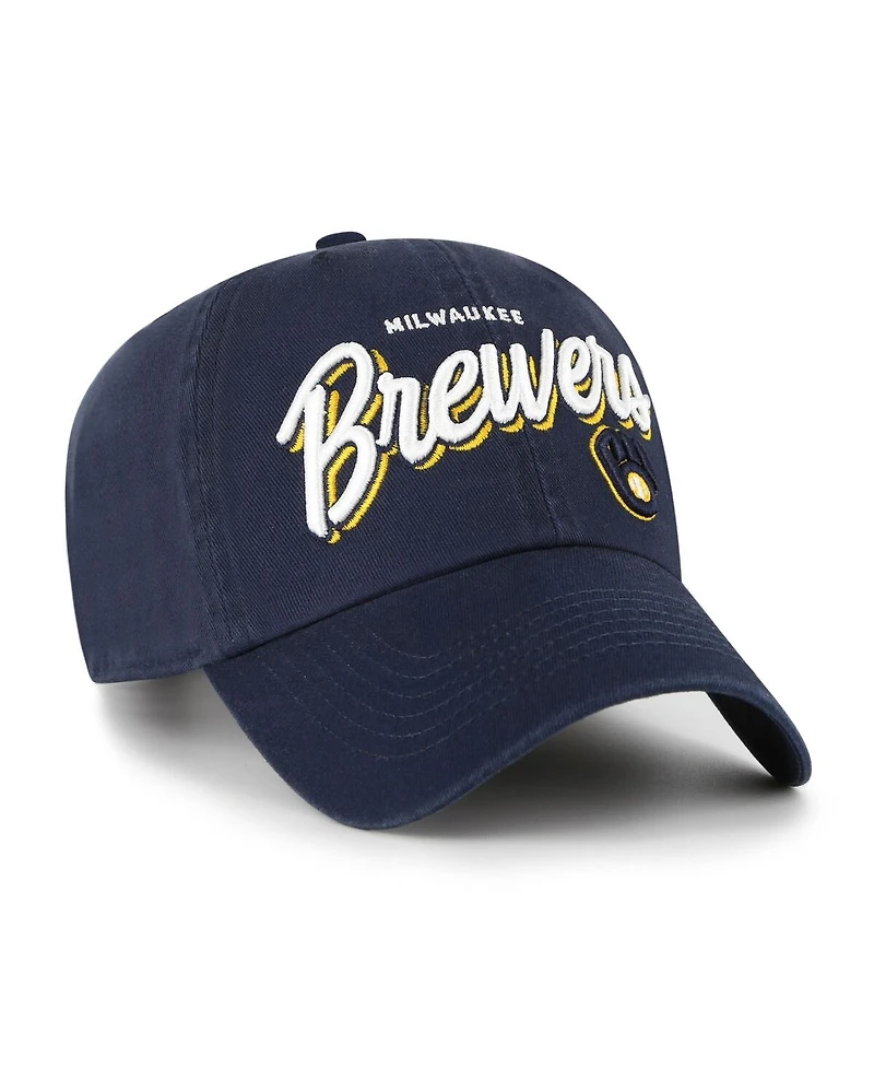 '47 Brand Women's Navy Milwaukee Brewers Ariana Clean Up Adjustable Hat