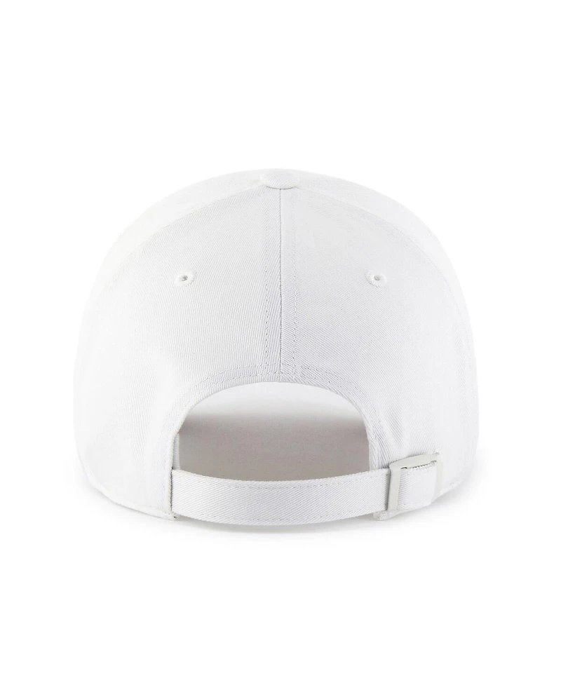 '47 Brand Men's White Seattle Mariners Foundational Pinch Offside Adjustable Hat