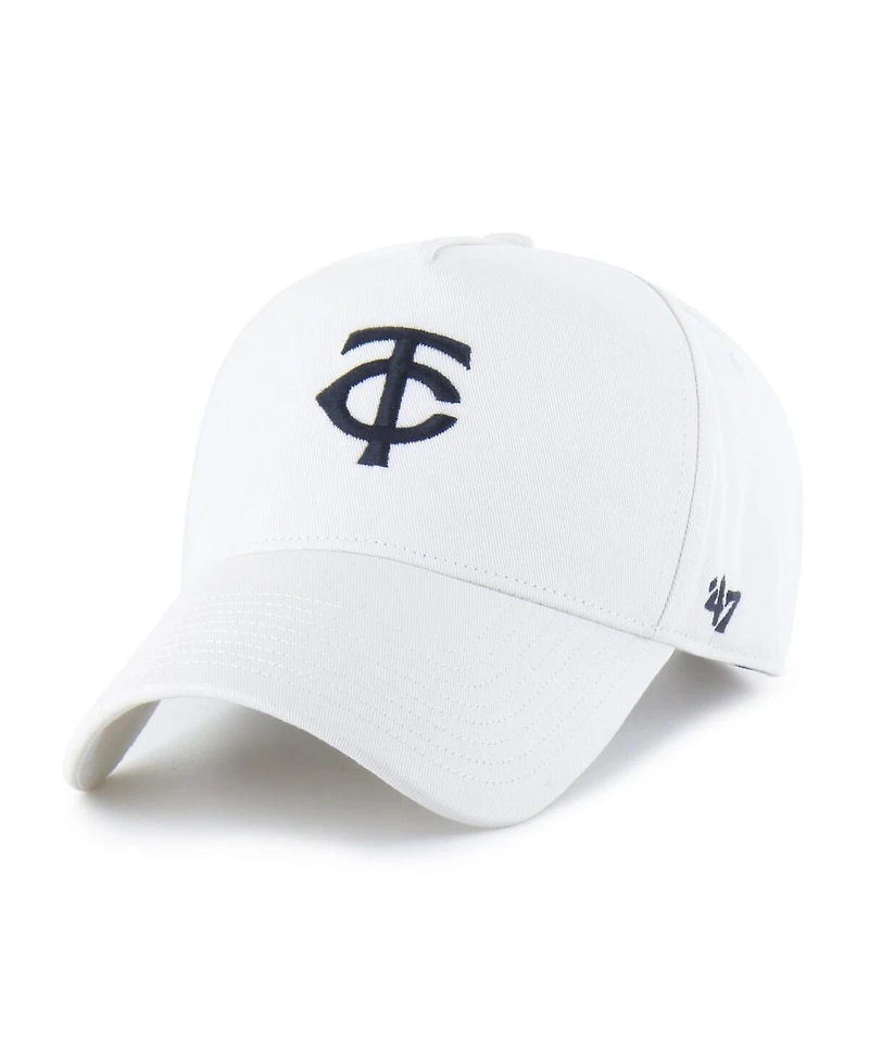 '47 Brand Men's White Minnesota Twins Foundational Pinch Offside Adjustable Hat