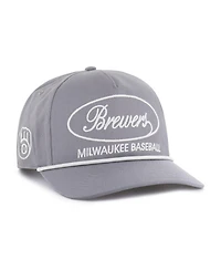 '47 Brand Men's Gray Milwaukee Brewers Foundational Hitch Adjustable Hat