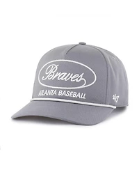 '47 Brand Men's Gray Atlanta Braves Foundational Hitch Adjustable Hat