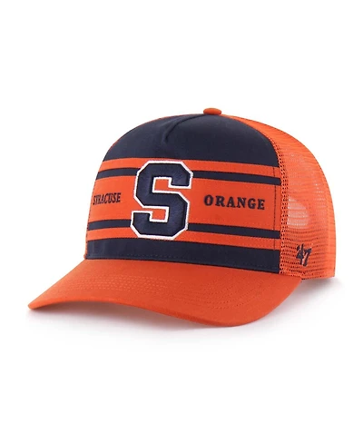 '47 Brand Big Boys and Girls Navy/Orange Syracuse Orange Super Stripe Hitch Adjustable Trucker Hat
