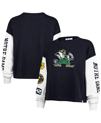 47 Brand Women's Navy Notre Dame Fighting Irish Sydney Long Sleeve T-Shirt