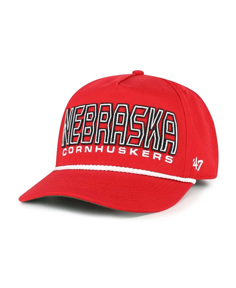'47 Brand Big Boys and Girls Scarlet Nebraska Huskers Byline Hitch Adjustable Hat