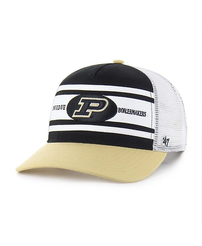 '47 Brand Big Boys and Girls Black/Gold Purdue Boilermakers Super Stripe Hitch Adjustable Trucker Hat
