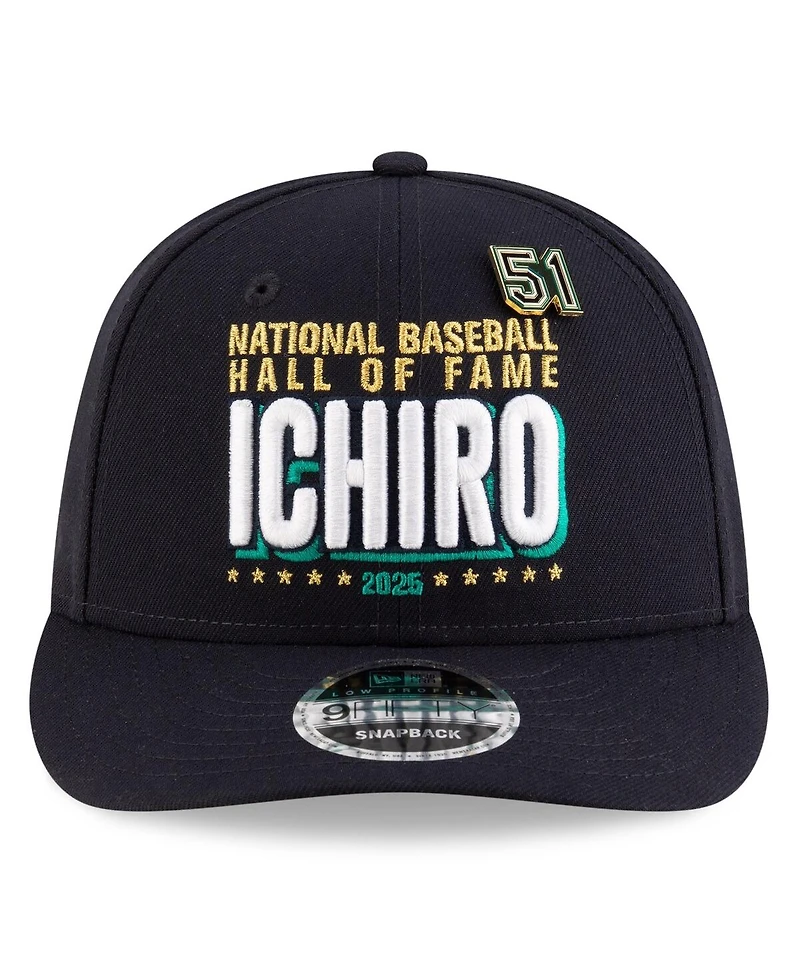 New Era Men's Ichiro Suzuki Navy Seattle Mariners 2025 Baseball Hall of Fame Low Profile 9FIFTY Snapback Hat