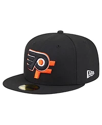 New Era Men's Black Philadelphia Flyers Deceptor 59FIFTY Fitted Hat