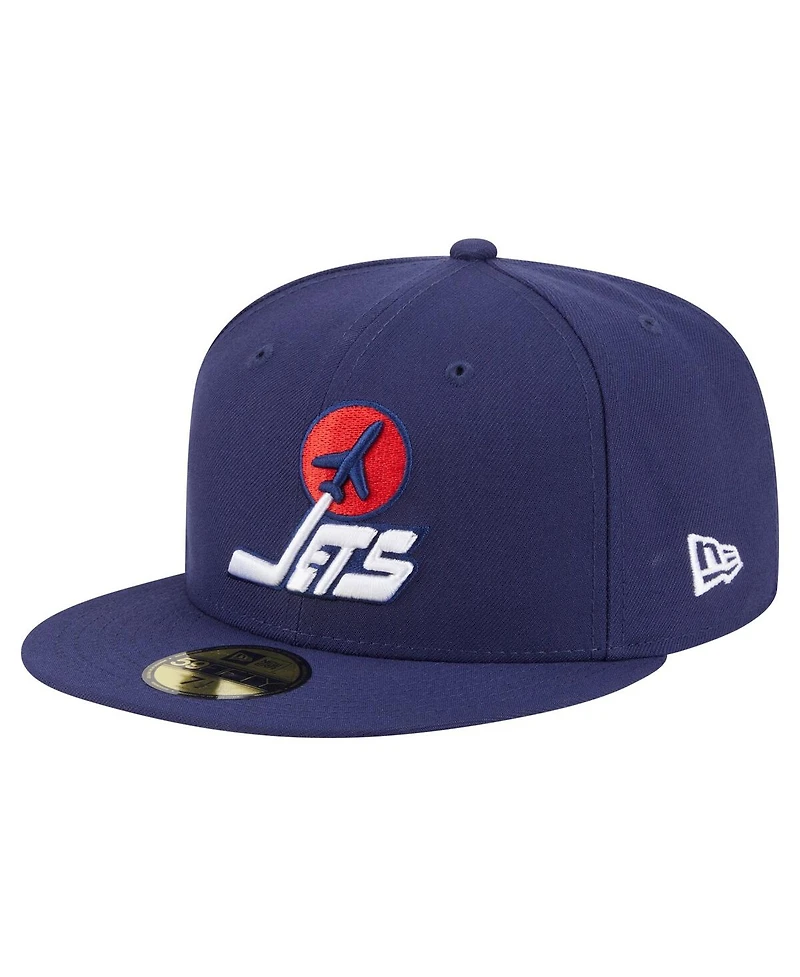 New Era Men's Navy Winnipeg Jets Deceptor 59FIFTY Fitted Hat