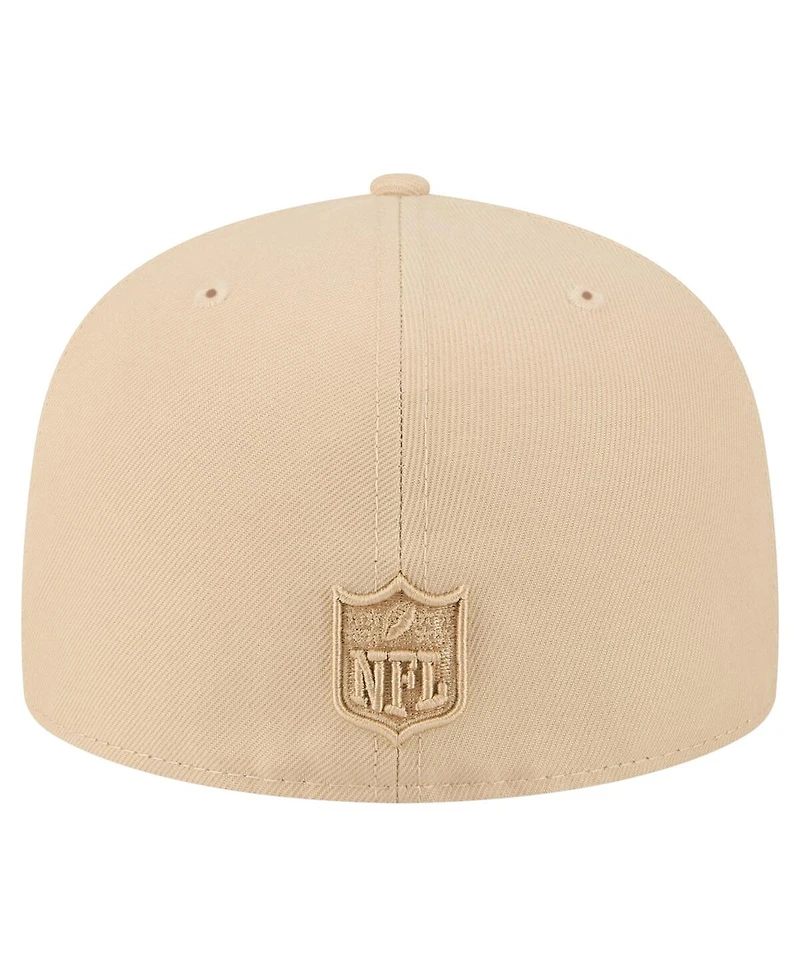New Era Men's Beige Pittsburgh Steelers Color Pack A-Frame 59FIFTY Fitted Hat