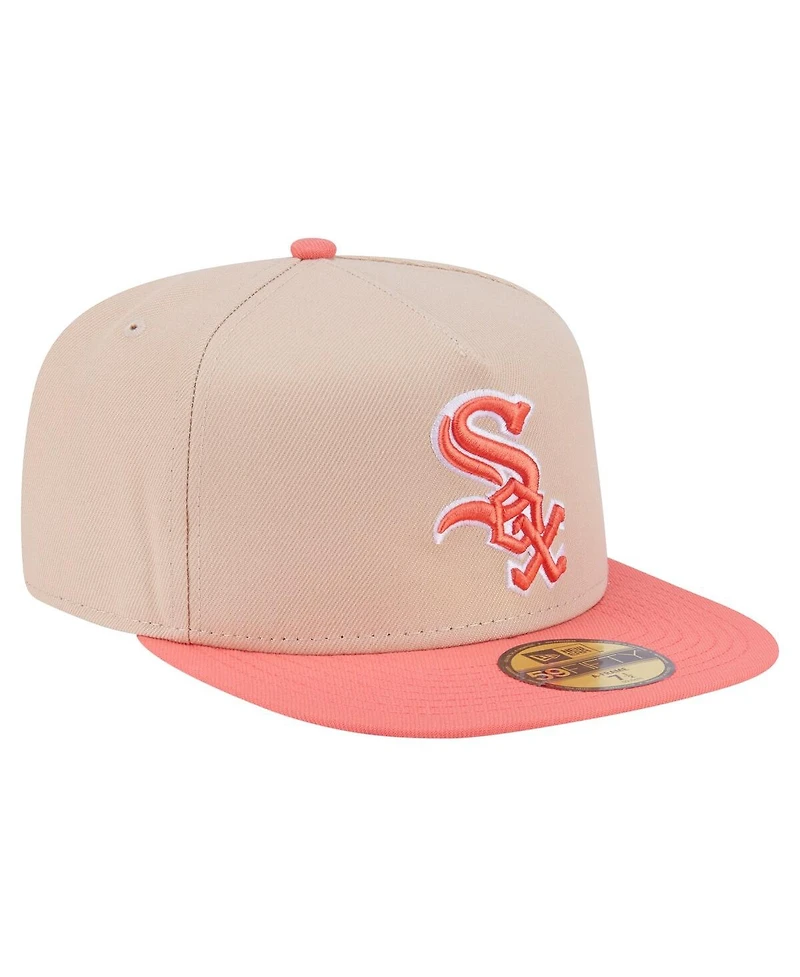 New Era Men's /Light Beige Chicago White Sox Two-Tone Color Pack A-Frame 59FIFTY Fitted Hat