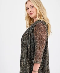 Connected Plus Pleated Jersey Jacket Dress