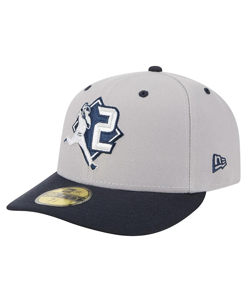 New Era Men's Derek Jeter Gray York Yankees 59FIFTY Fitted Hat