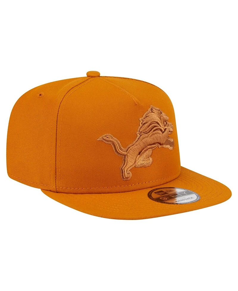 New Era Men's Brown Detroit Lions Color Pack A-Frame 9FIFTY Snapback Hat