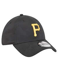 New Era Men's Black Pittsburgh Pirates Tonal Camo 39THIRTY Flex Hat